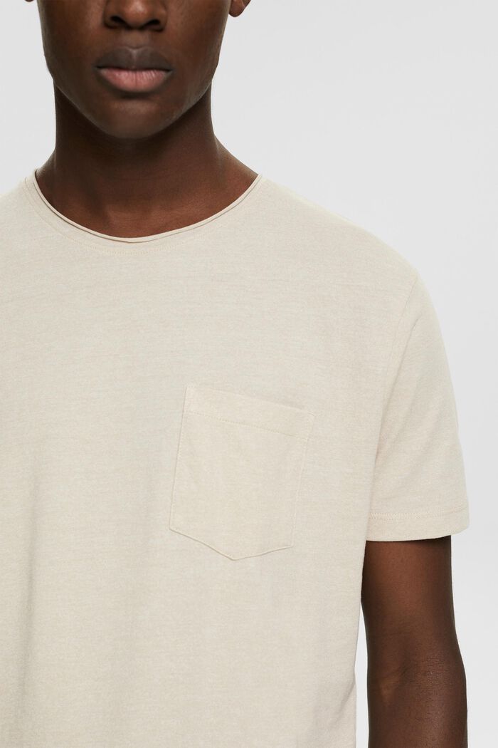 Gerecycled: gemêleerd jersey T-shirt, LIGHT TAUPE, detail image number 0