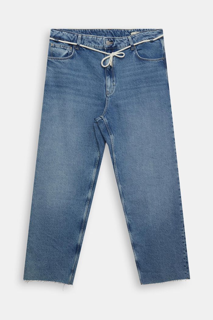 Dad fit jeans van duurzaam katoen, BLUE LIGHT WASHED, detail image number 0