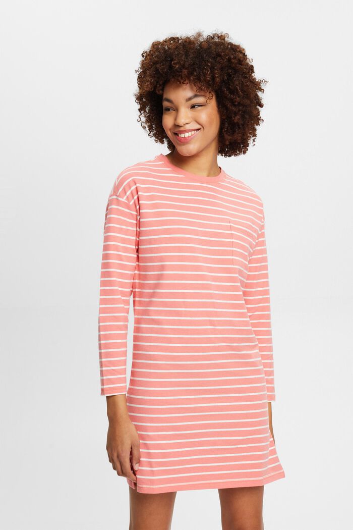 Wakker worden spiegel toonhoogte ESPRIT - Jersey nachthemd met streepmotief in onze e-shop